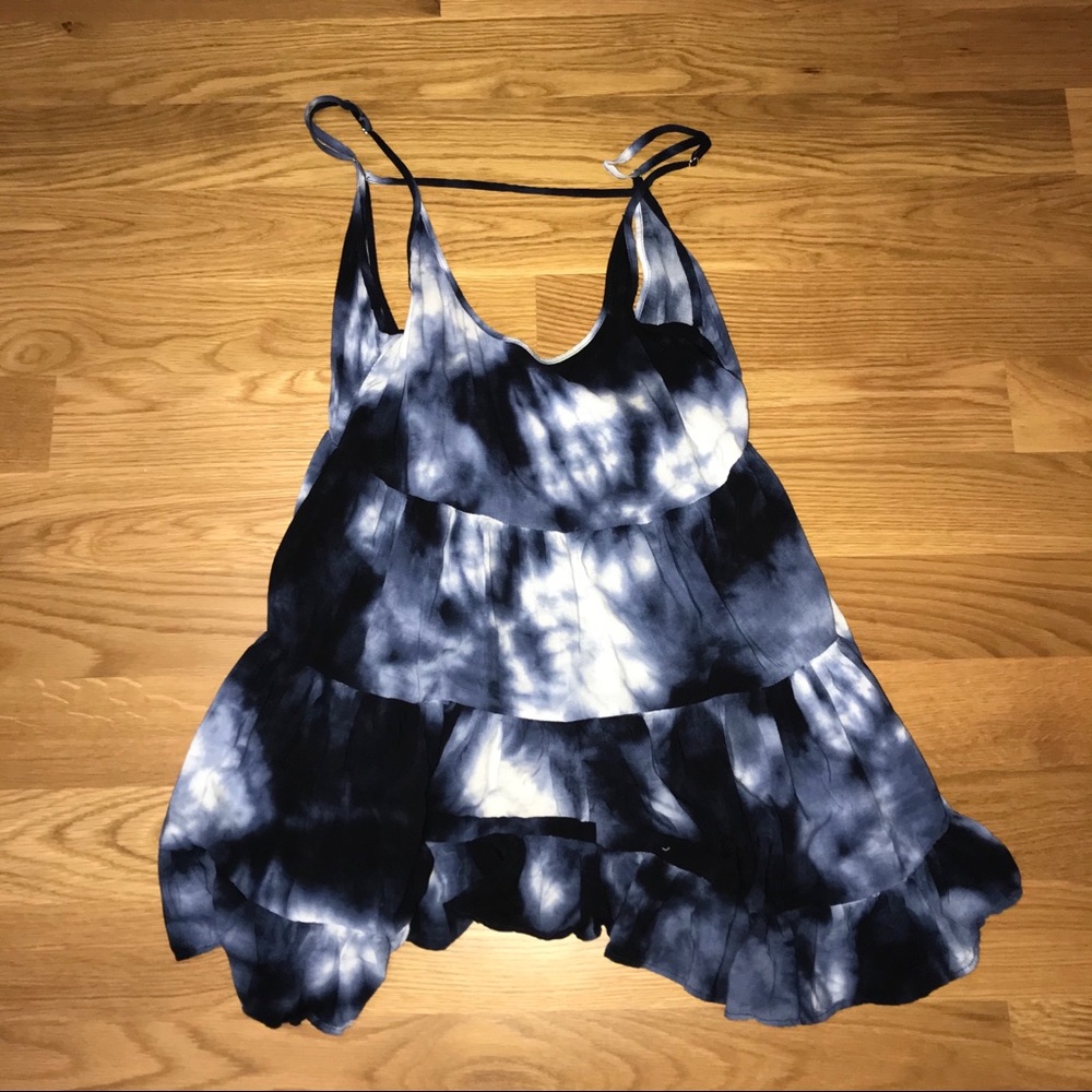 Blue tie dye dress